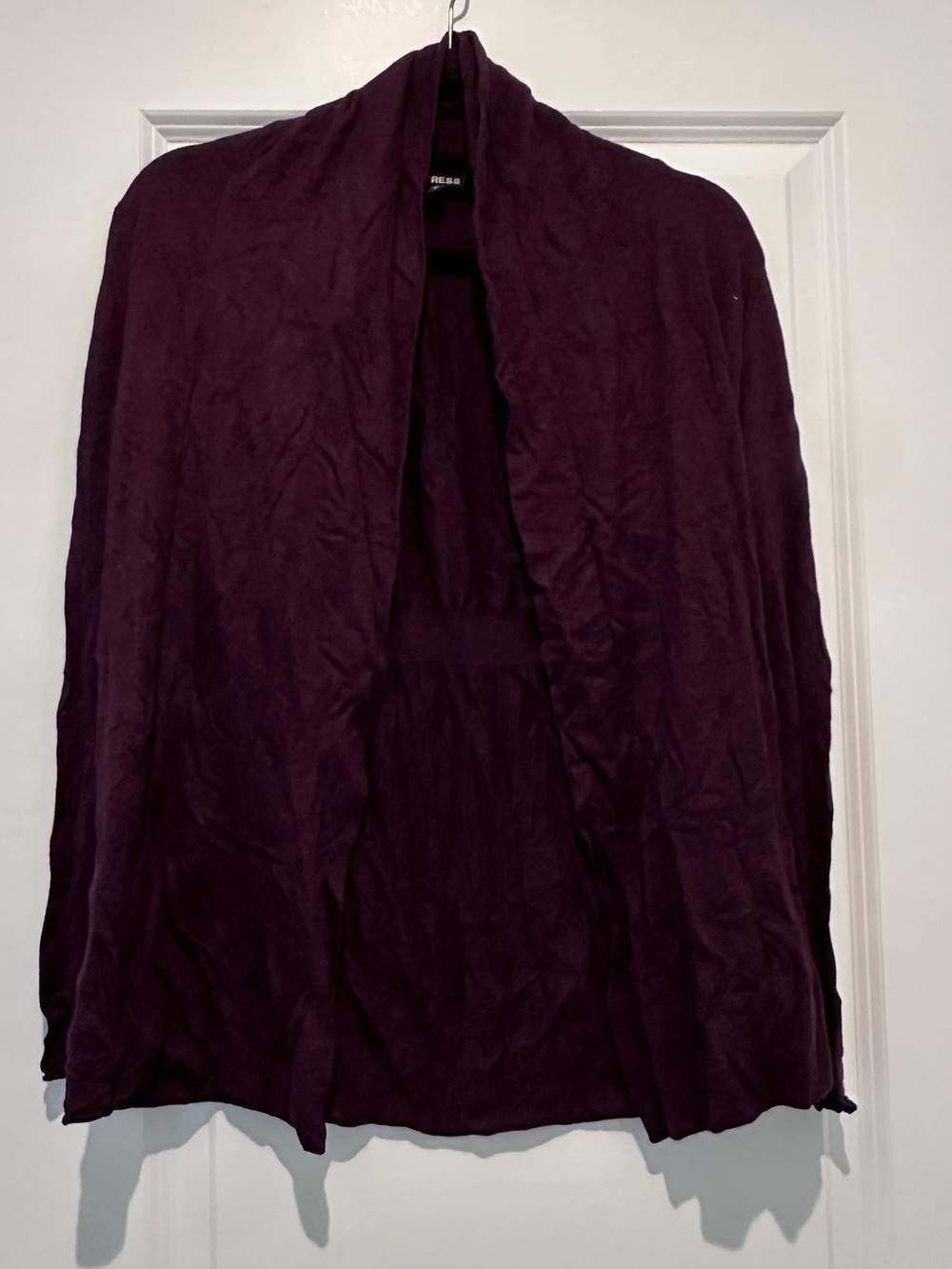 Express Women’s Open-Front Shawl Cardigan - Deep Plum